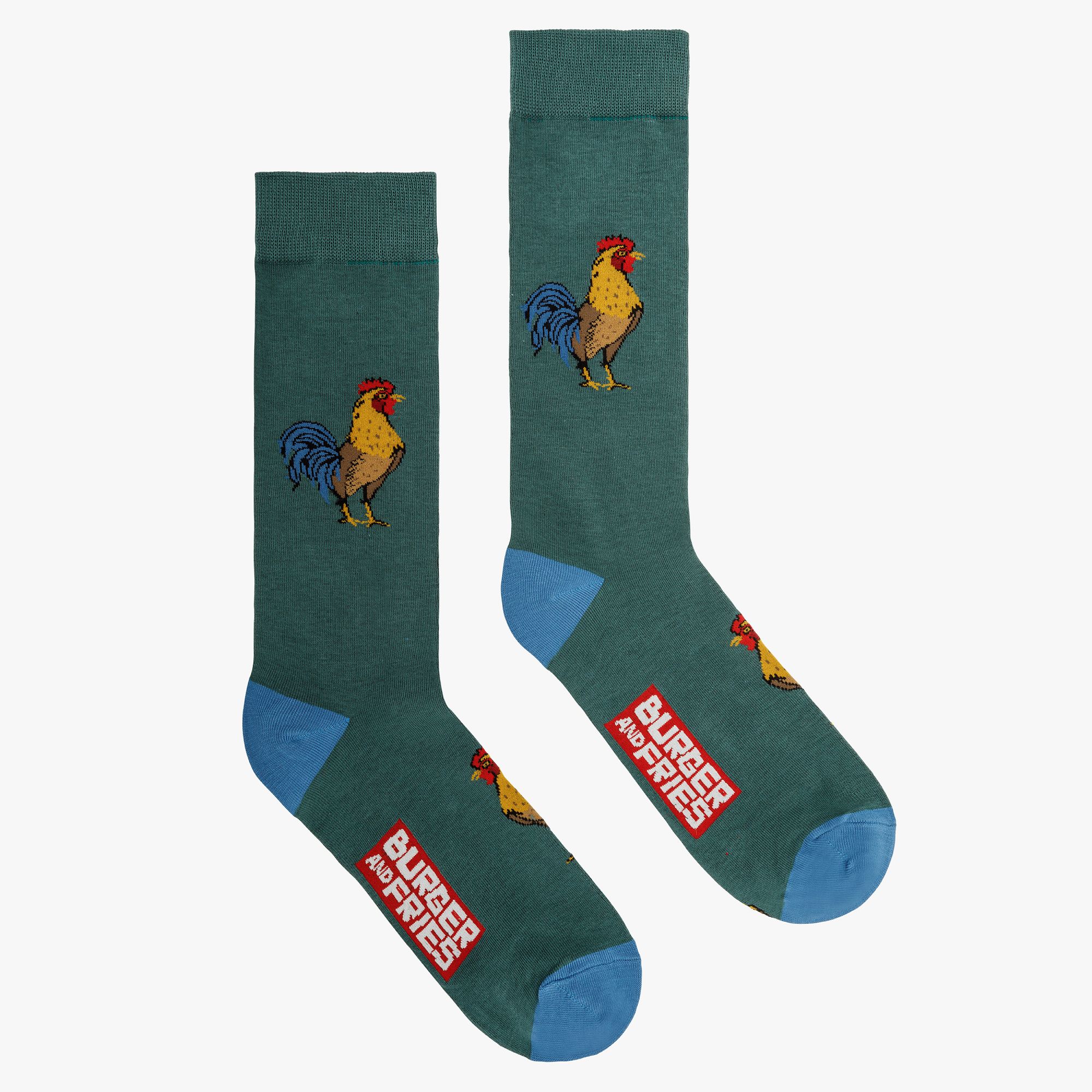 ANIMAL SOCKS MORNING COCK VERDE/GIALLO