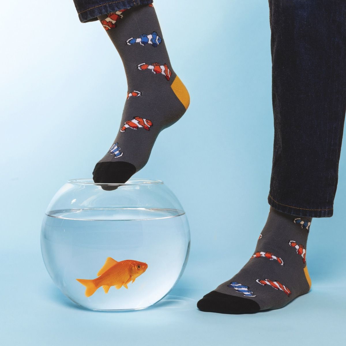 ANIMAL SOCKS RED FISH