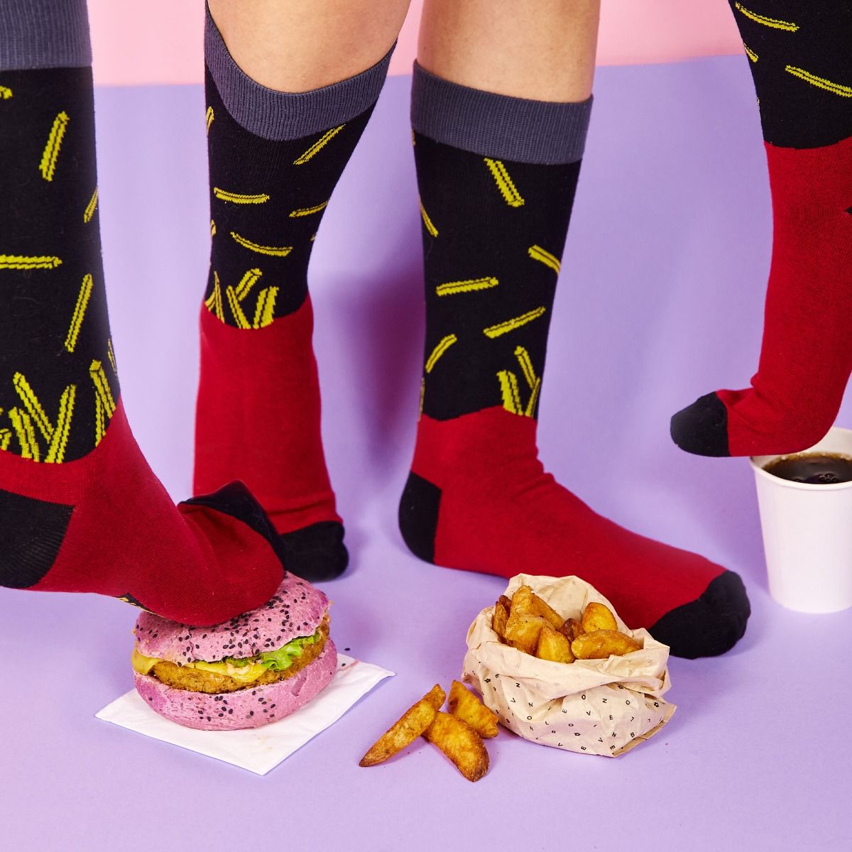 FOOD SOCKS FRIES IS NOT JUNK