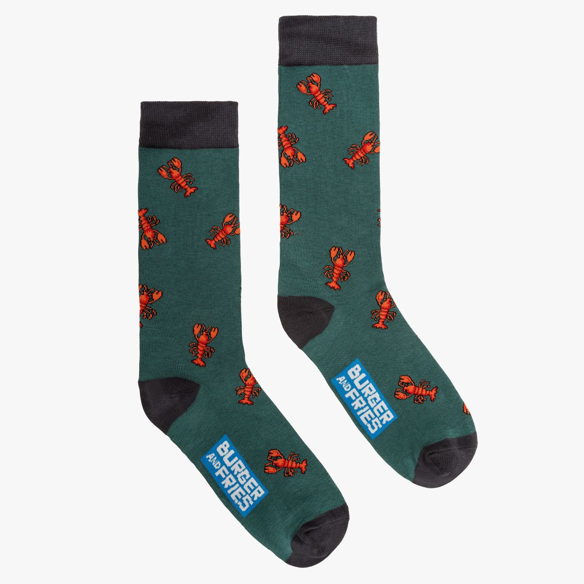 FOOD SOCKS ORANGE LOBSTER VERDE/GIALLO