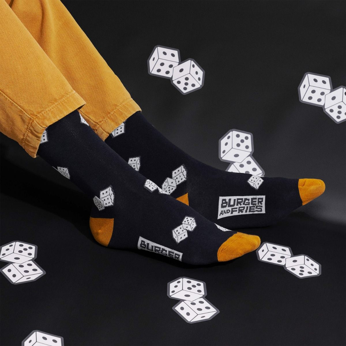 FUNNY SOCKS LAS VEGAS GAME NERO/GIALLO