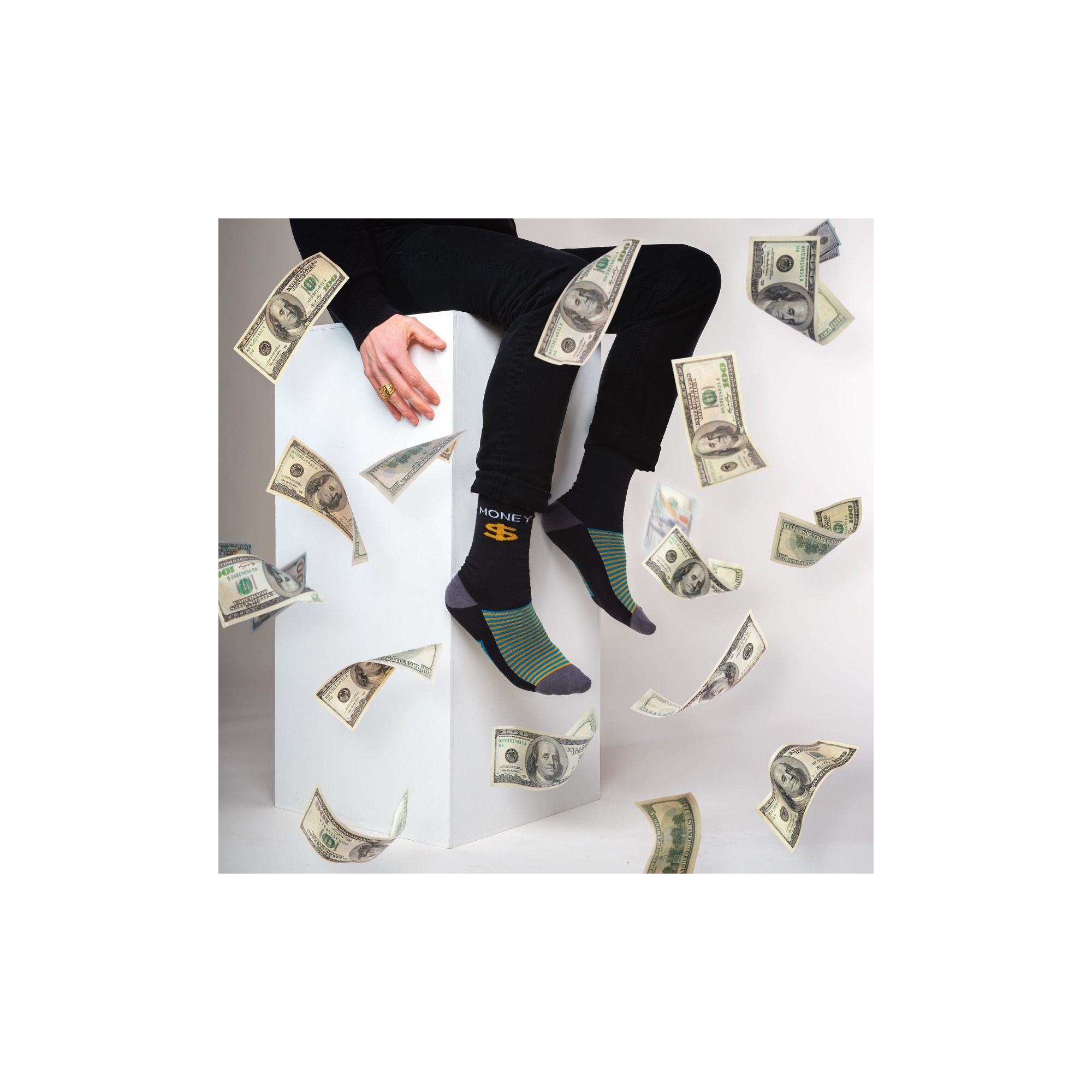 FUNNY SOCKS MONEY MONEY