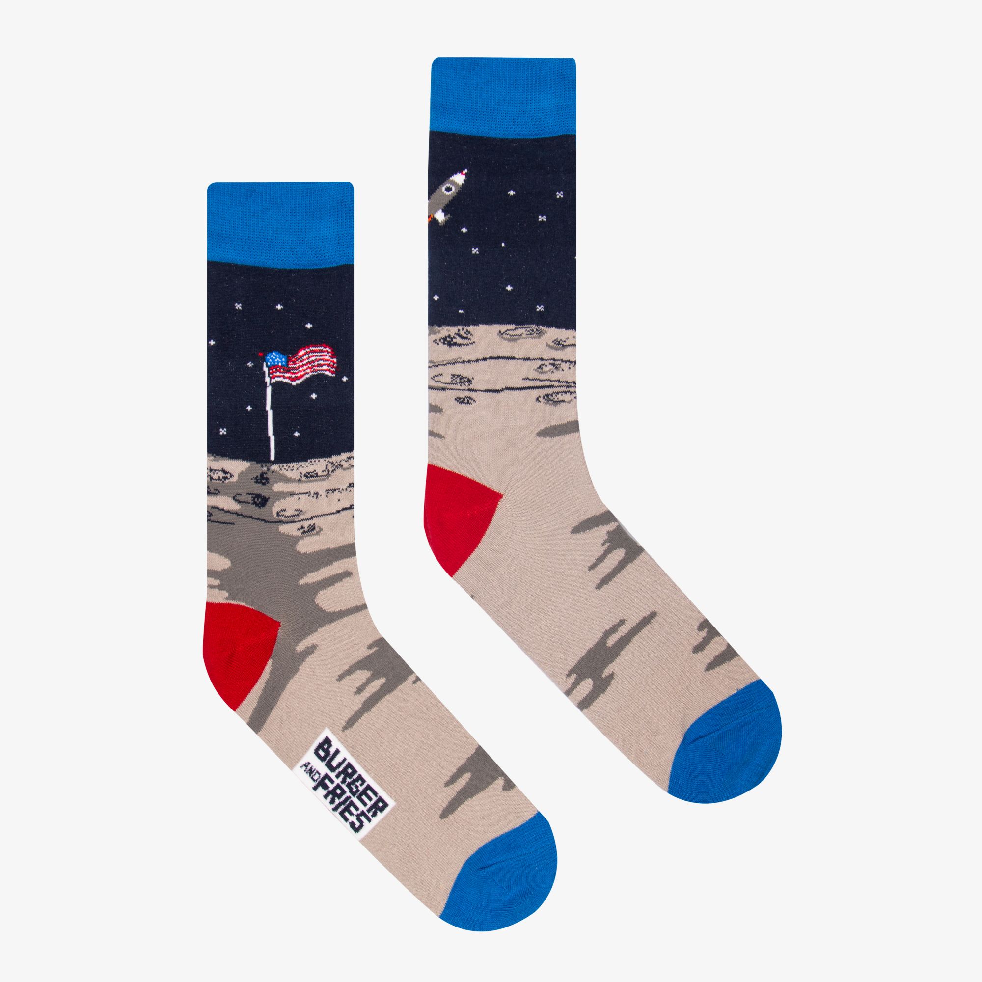 SPACE SOCKS MAN ON THE MOON