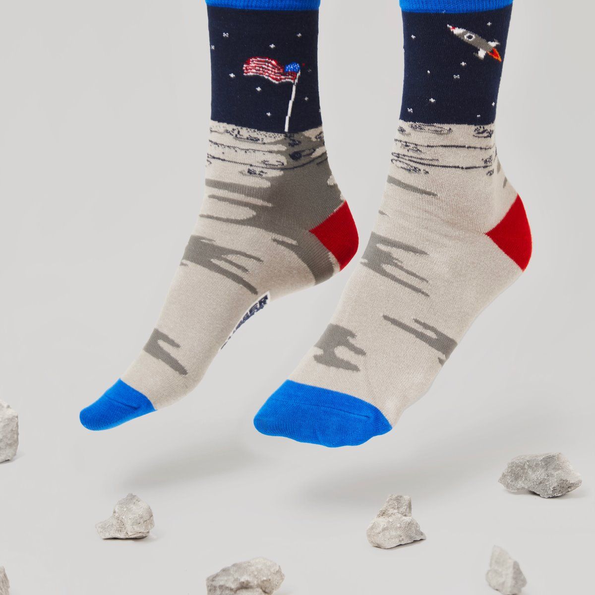 SPACE SOCKS MAN ON THE MOON