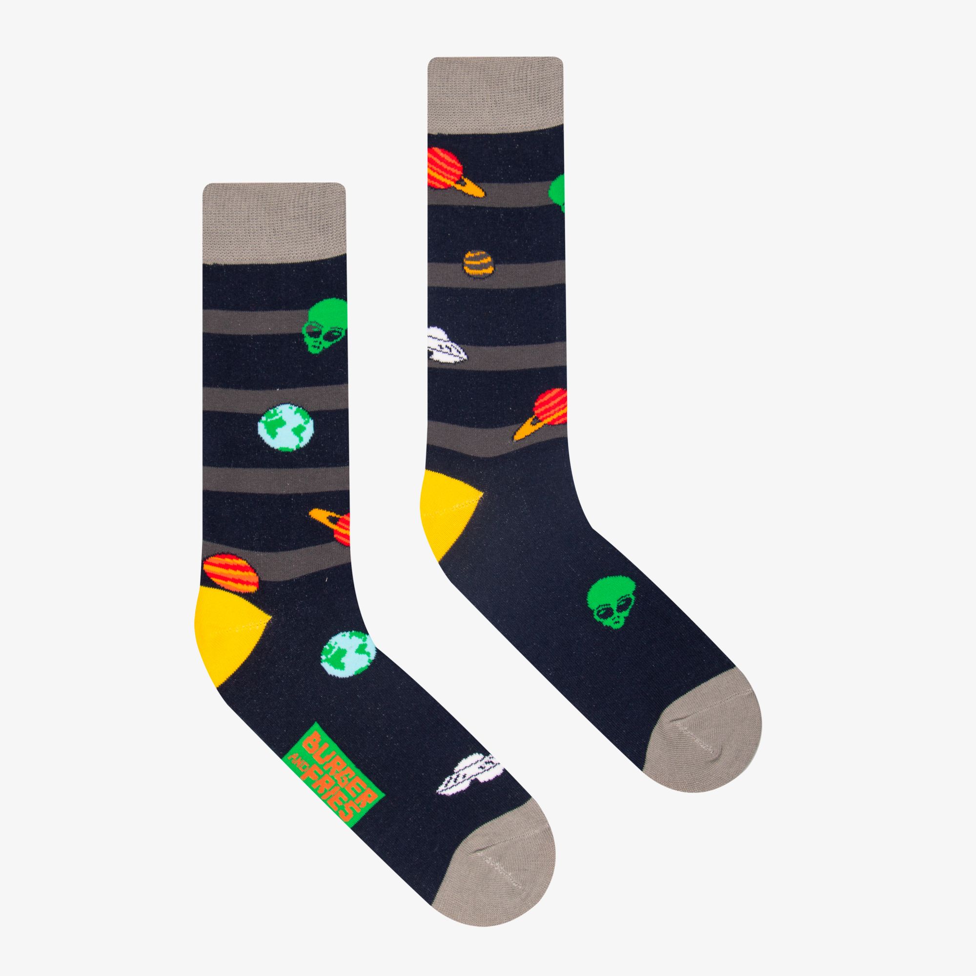 SPACE SOCKS UFO STRIPES