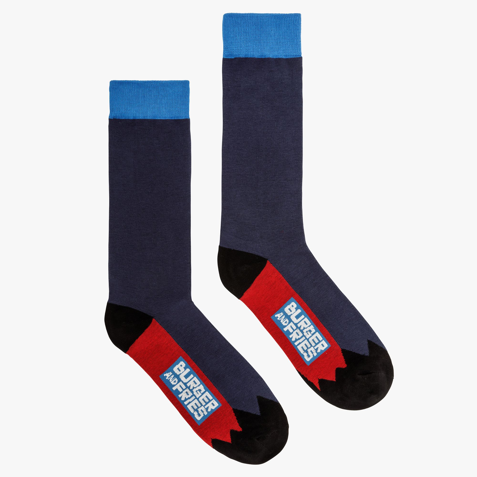 COLOR BLOCK SOCKS NAVY BLUE