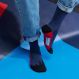 COLOR BLOCK SOCKS NAVY BLUE