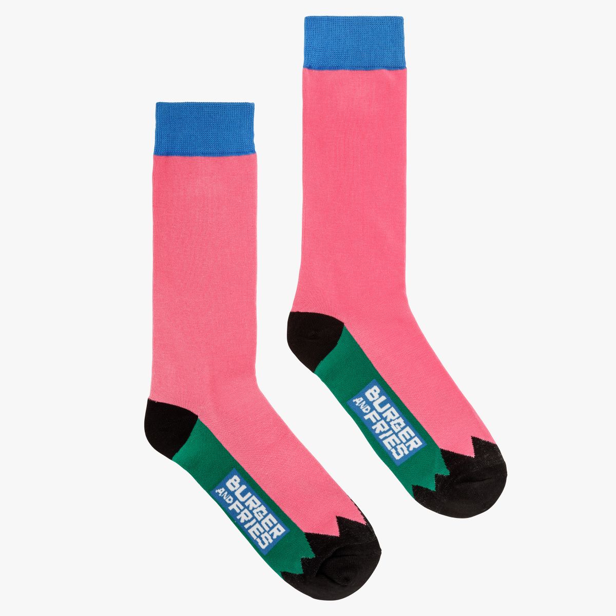 COLOR BLOCK SOCKS FUXIA