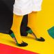 COLOR BLOCK SOCKS GIALLO