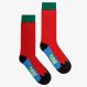 COLOR BLOCK SOCKS ROSSO FUOCO