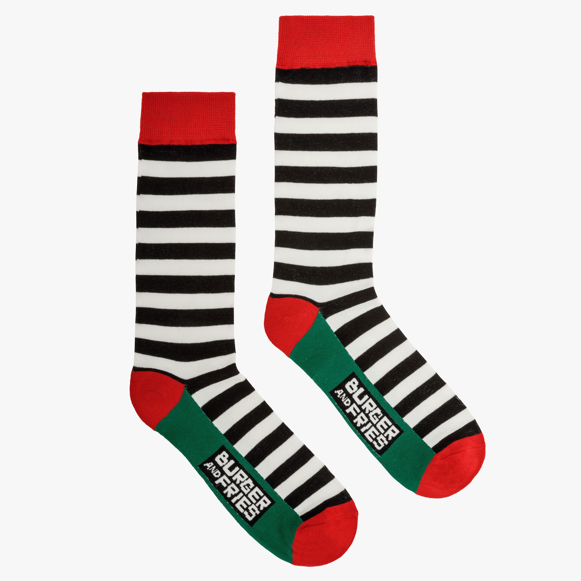 STRIPES SOCKS NERO/BIANCO