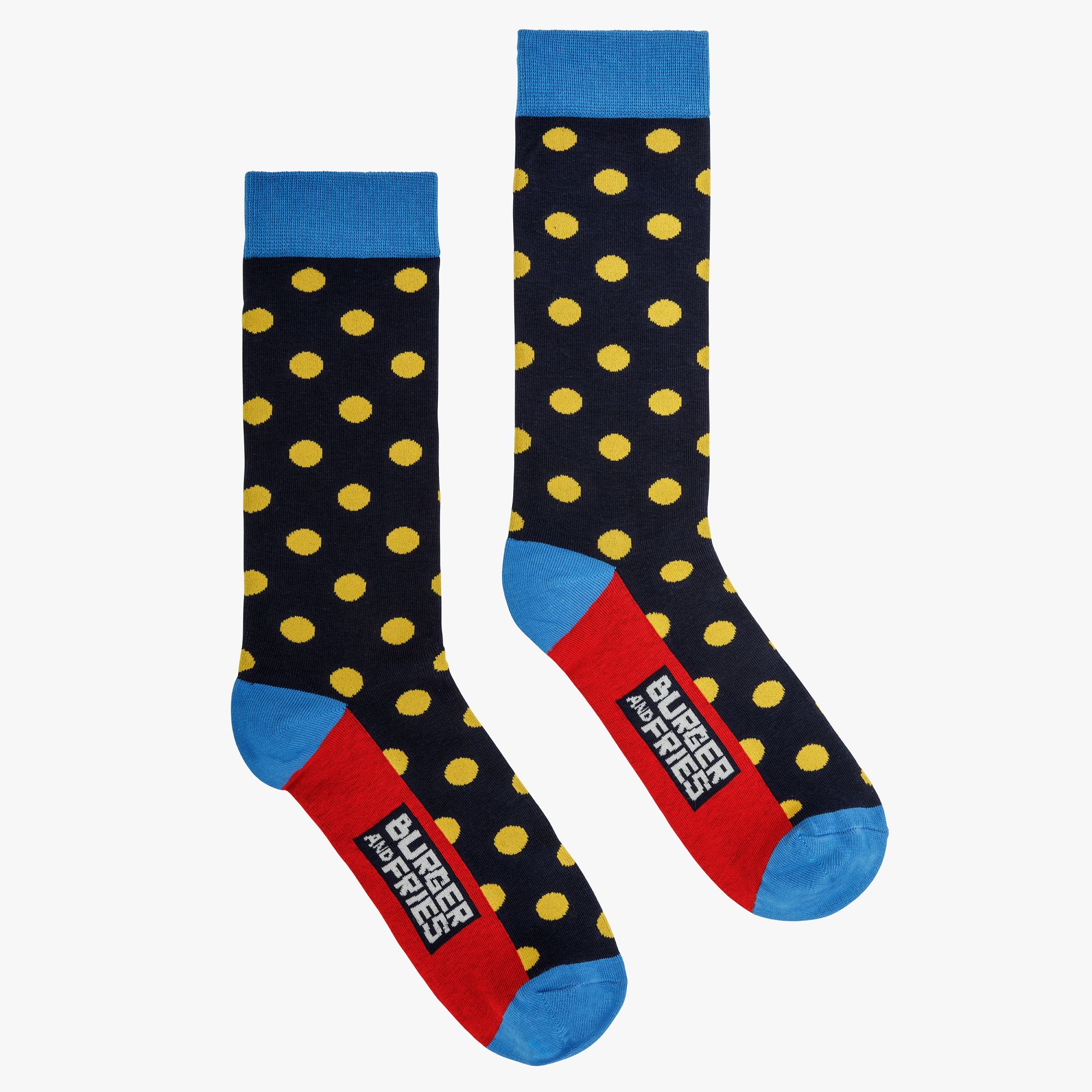 POIS SOCKS NAVY BLUE/GIALLO