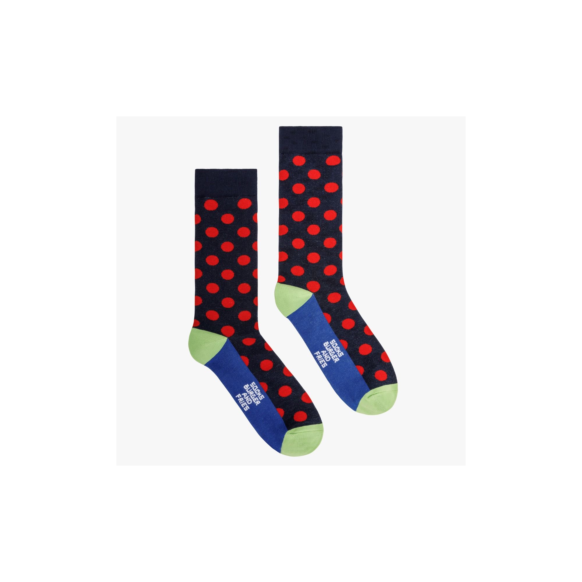 POIS SOCKS NAVY BLUE/ROSSO