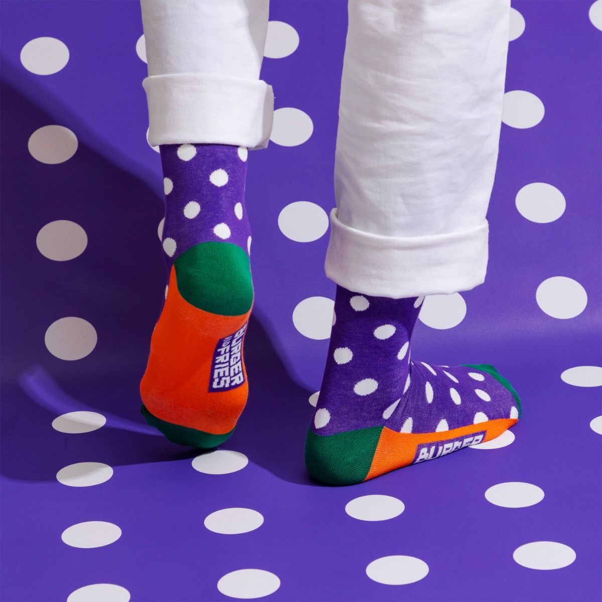 POIS SOCKS VIOLA/BIANCO