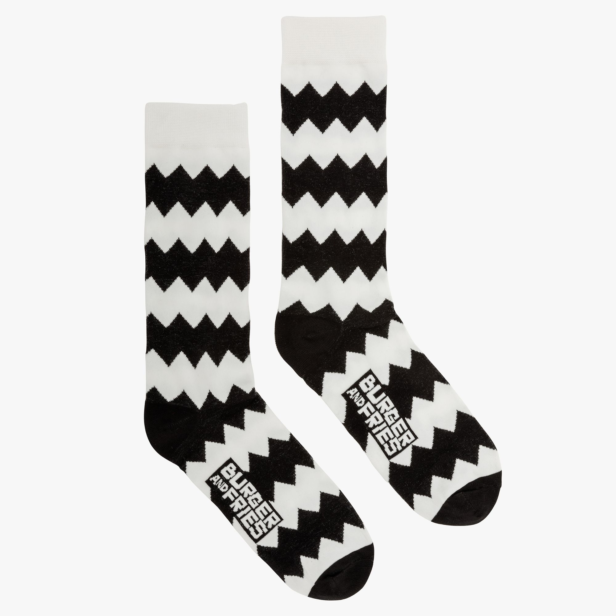 ZIG ZAG SOCKS NERO/BIANCO