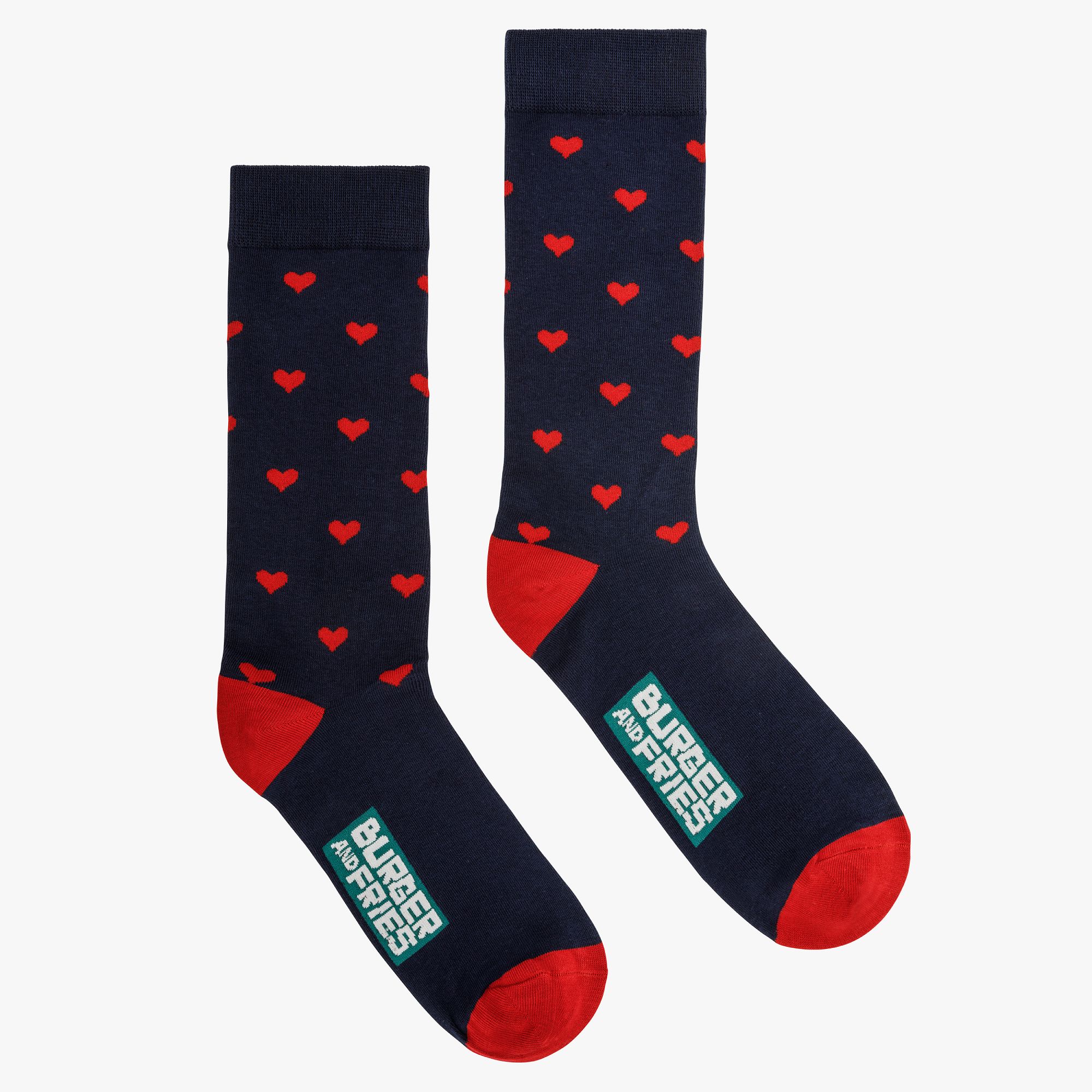 CARD GAME SOCKS NAVY BLUE / ROSSO FUOCO