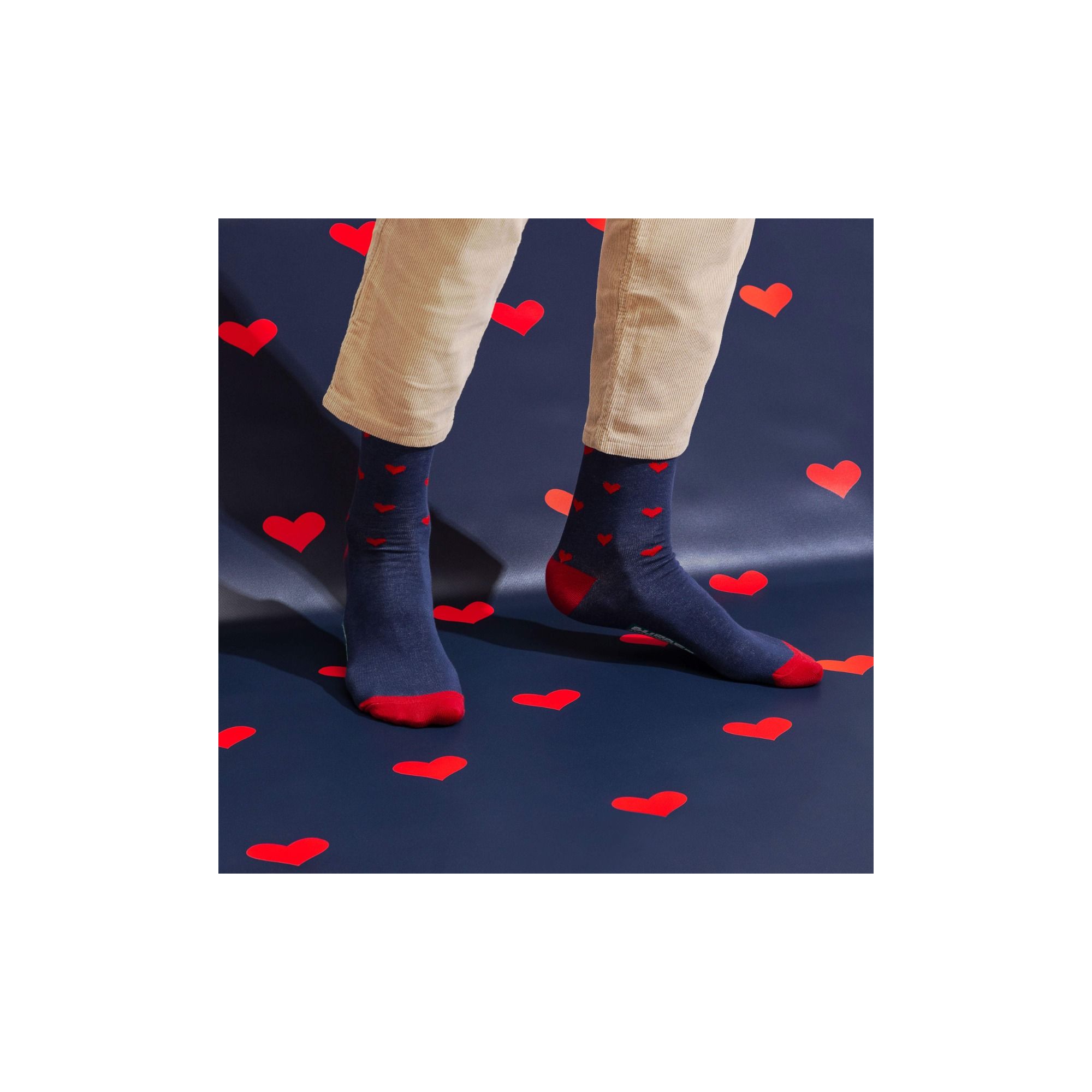 CARD GAME SOCKS NAVY BLUE / ROSSO FUOCO