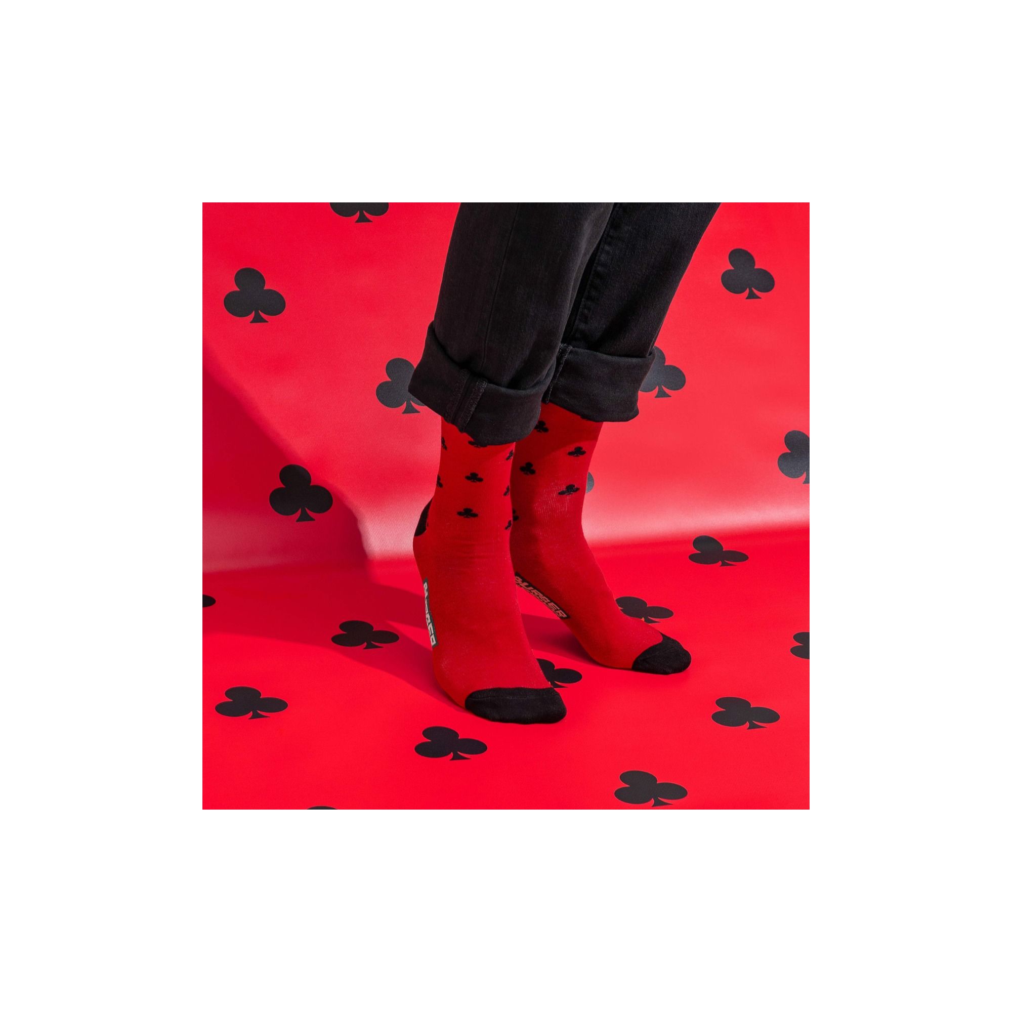 CARD GAME SOCKS ROSSO FUOCO / NERO