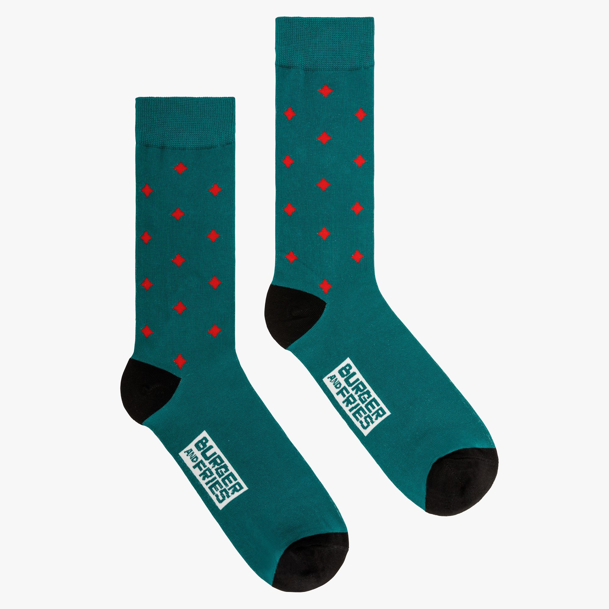 CARD GAME SOCKS VERDE INGLESE/ROSSO FUOCO