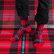 SCOTTISH FABRIC SOCKS ROSSO FUOCO / NERO