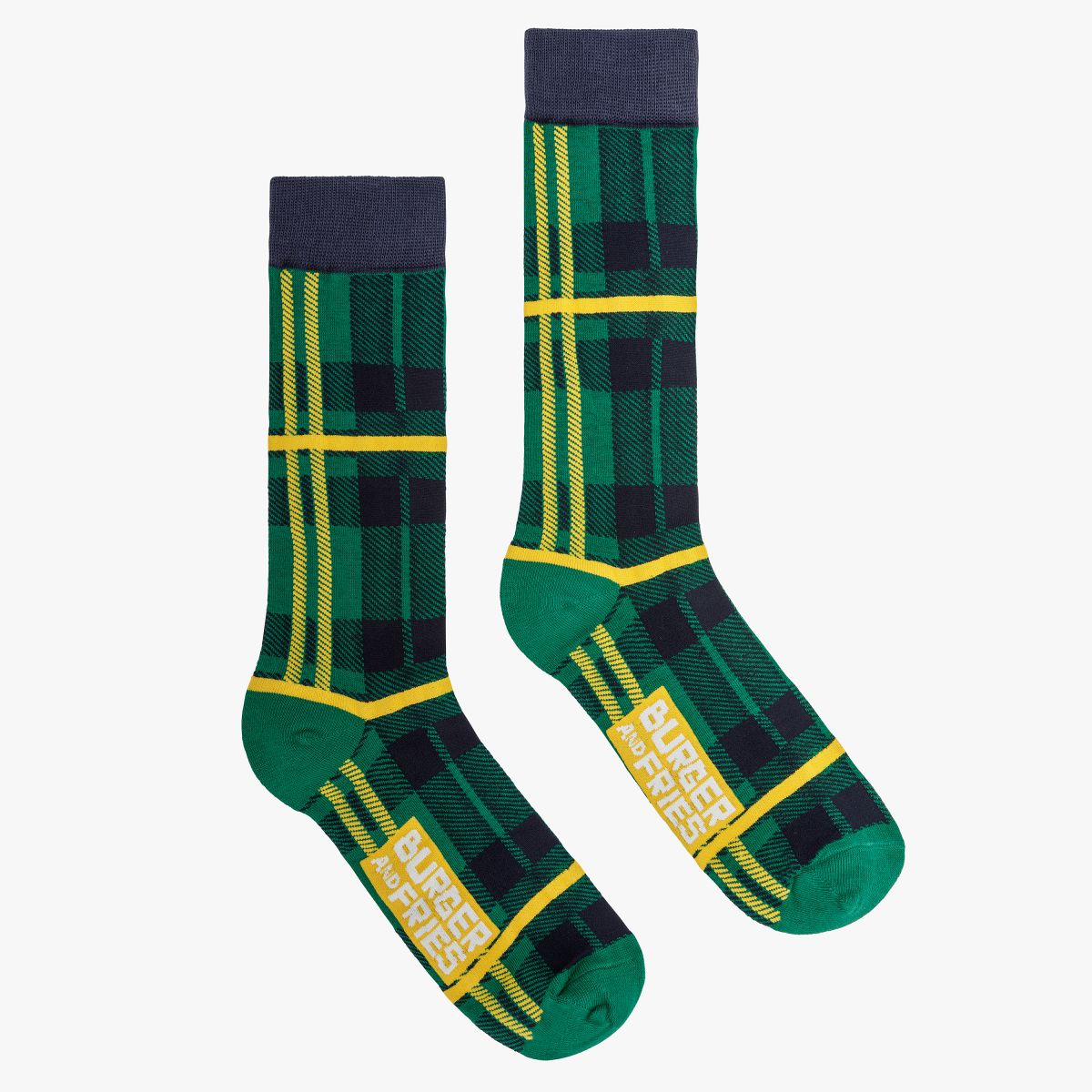 SCOTTISH FABRIC SOCKS VERDE PRATO/NAVY BLUE