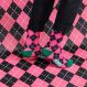 ARGYLE SOCKS NERO/ROSA