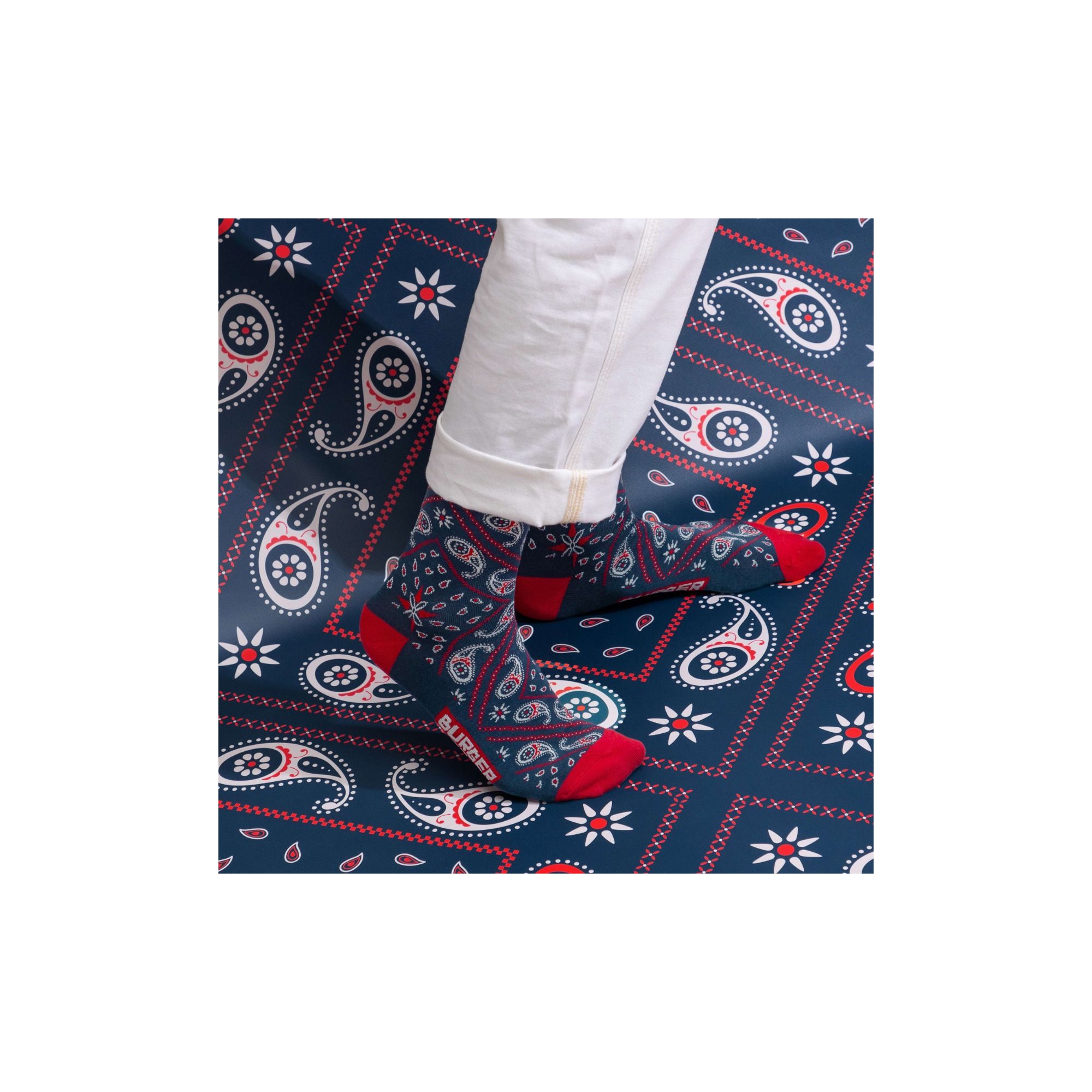 BANDANA SOCKS NAVY BLUE