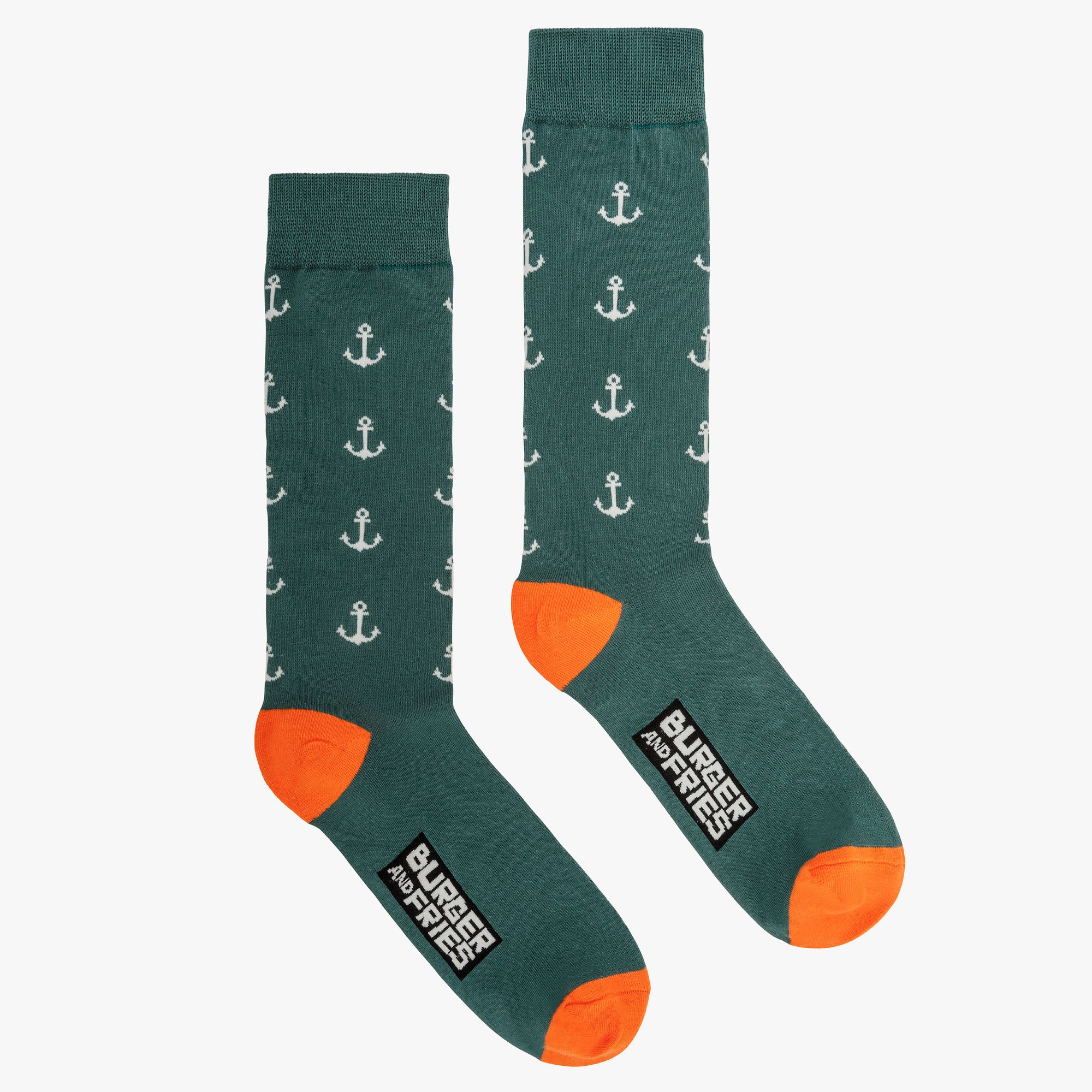 FORMAL FANCY SOCKS ANCHOR VERDE INGLESE/ARANCIO