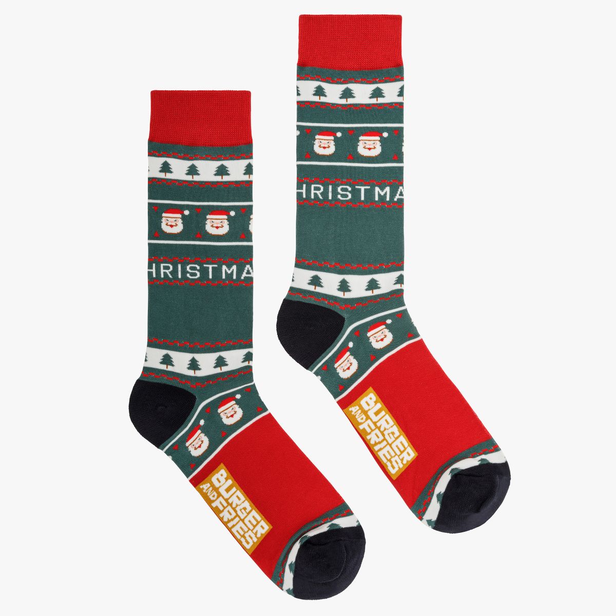 CHRISTMAS SOCKS XMAS TIME ROSSO/VERDE