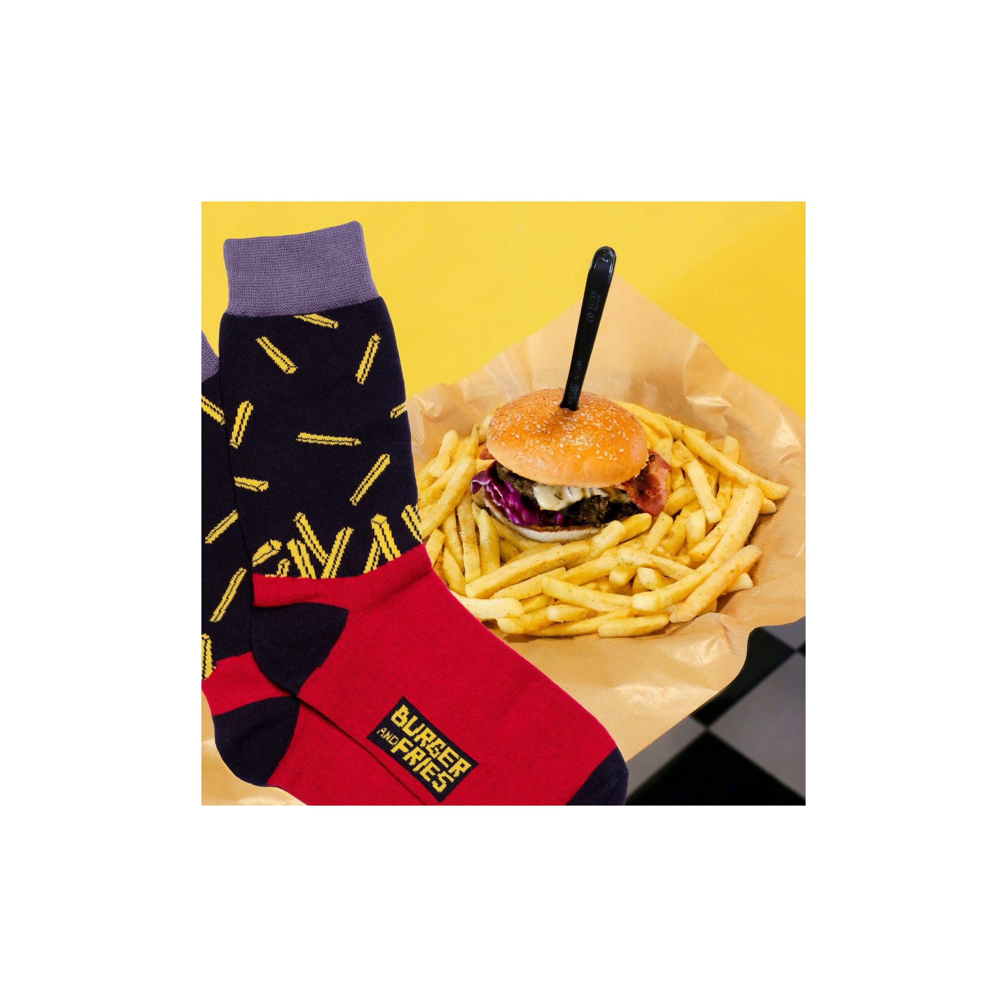 FOOD SOCKS FRIES IS NOT JUNK