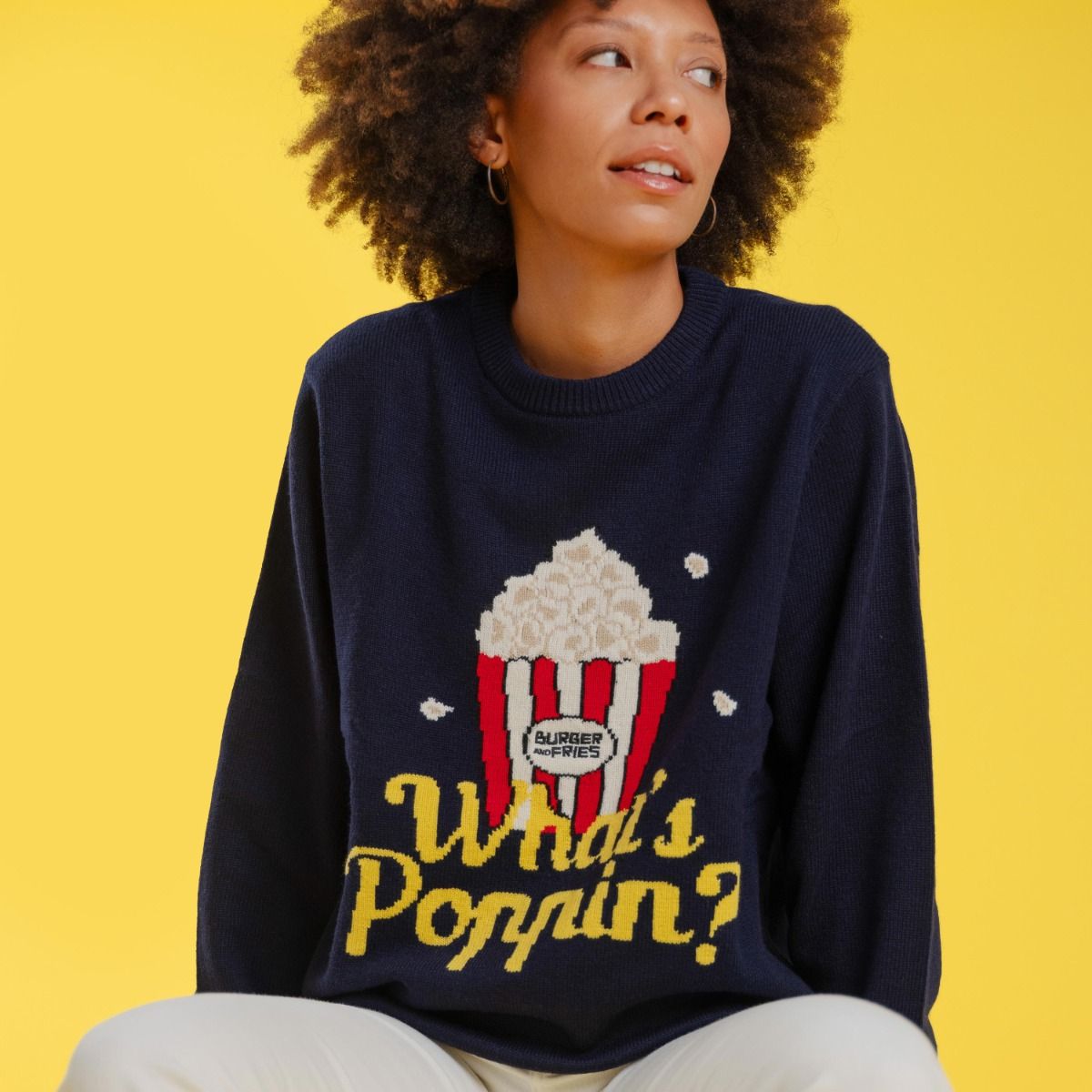 ROUND NECK JUMPER POP-CORN