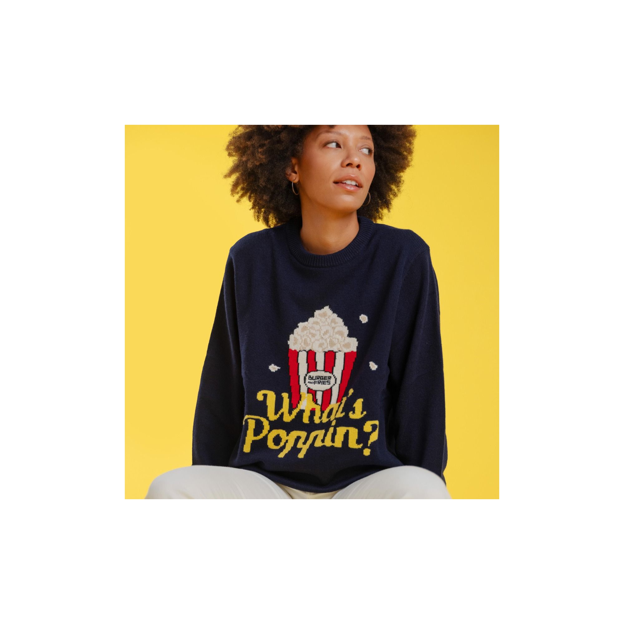 ROUND NECK JUMPER POP-CORN