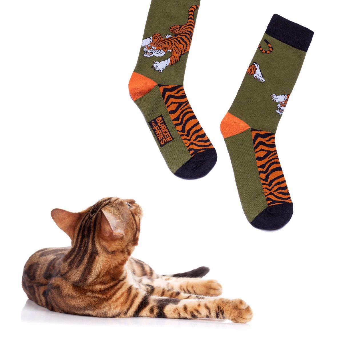 BIG ANIMAL SOCKS EYES OF THE TIGER